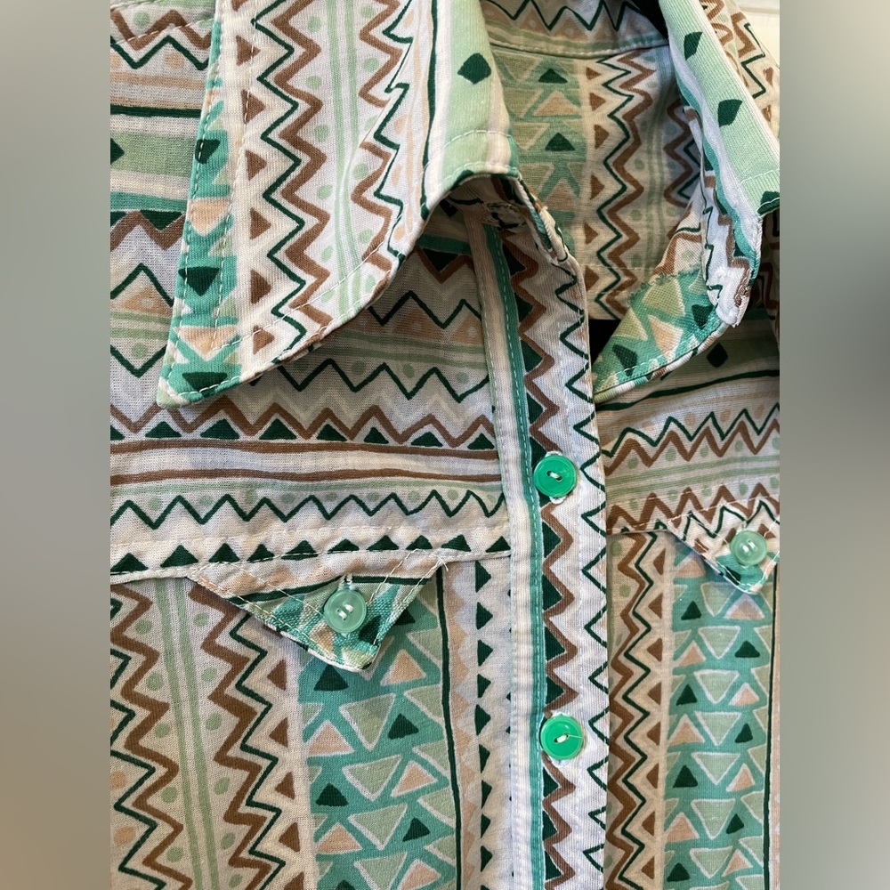 70s Vintage Women’s Patterned Top